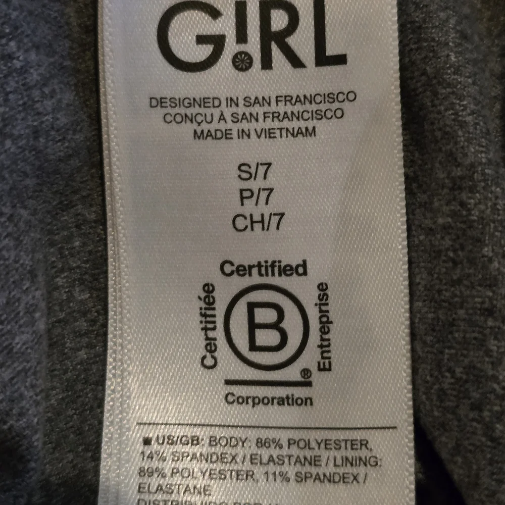 Athleta Girls Bomber Jacket Fall Sporty Crop Size 7 - Picture 4 of 8